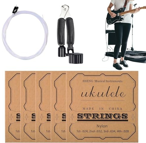 Cuerdas para ukelele tenor 5 juegos universales de nylon duraderas | Accesorios para Ukelele Soprano para guitarristas, lutieres, viajes, escuela y al aire libre