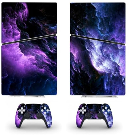 Peau De Console Pour PS5 Slim Skin Disc Edition & Digital Console Et Manette Vinyl Cover Skins Wraps Scratch Resistant, Compatible Avec Pour 30686 Cadeau D'enveloppements De Skins(Digital Edition)
