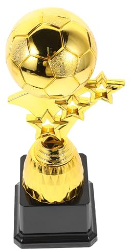 Trophée de Football Ballon Or en Plastique, Design Créatif pour Équipe | Pièce Décorative Élégante, Finition Soignée, pour Cérémonie Sportive et Maison, Coloris Or