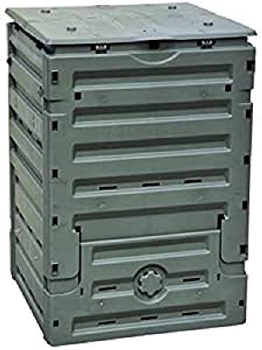 Verdemax Composter, 300 l, Resistente ai Raggi UV, con Patta Inferiore