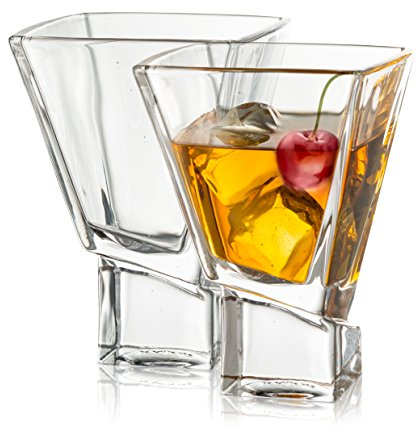 JoyJolt Carre Lot de 2 Verres de Bar à Martini 237 ml