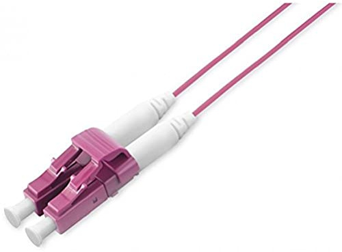 DIGITUS LWL Slim-Line Patch-Kabel OM4 - 1 m LC auf LC - LSZH - Duplex Multimode 50/125µ - 10 GBit/s - Violett
