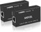 EASYCEL HDMI Extender 60M Ethernet, HDMI Trasmettitore Ricevitore, HDMI a RJ45 Cat5e Cat6 Cat7 Ethernet cavo fino a 196 piedi, Supporto 1080p, 3D, HDCP, EDID