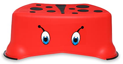 My Little Step Stool - Ladybird Step Stool For Toddlers, Anti-slip Toilet Training Step For Kids To Reach The Toilet And Sink