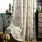 adaada 2er-Set Vintage Rebe Stickerei Vorhänge Einfachen Stil Elegante Vorhänge Für Schlafzimmer Wohnzimmer (Grün,245x140cm)