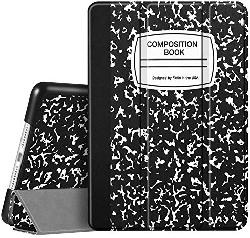 Fintie Case for iPad 7th Generation 10.2 Inch 2019 - Lightweight Slim Shell Standing Hard Back Cover with Auto Wake/Sleep Feature for iPad 10.2 Tablet, Composition Book Black