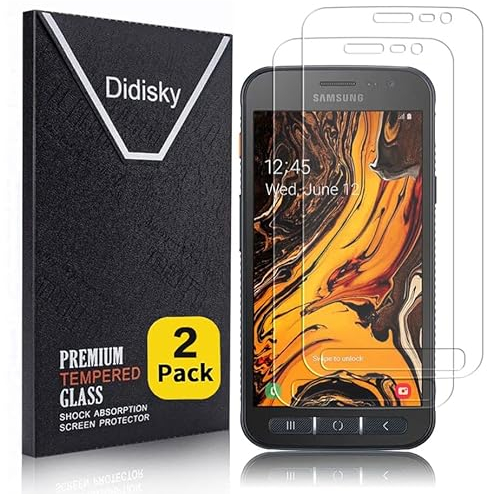 Didisky Lot de 2 Protecteur Verre Trempé pour Samsung Galaxy Xcover 4S, Xcover 4, Film Protection écran, résistance aux Rayures, dureté 9H, Pas de Bulles, Haute définition
