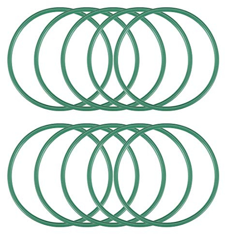 sourcing map 5 Dichtungsringe 16mmx18mmx1mm FKM O Ring Fluor Gummi Öl Säure Temperaturbeständigkeit Unterlegscheiben für Industerie Maschinen Auto Reparatur Pneumatik, Grün