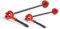 40,35g! CYCEARTH Titan Fahrrad QR Spieß hebel MTB Rennrad Rad Hub Ultraleicht Ti-Achse Carbon Fiber Griff Quick Release spieß (Red)