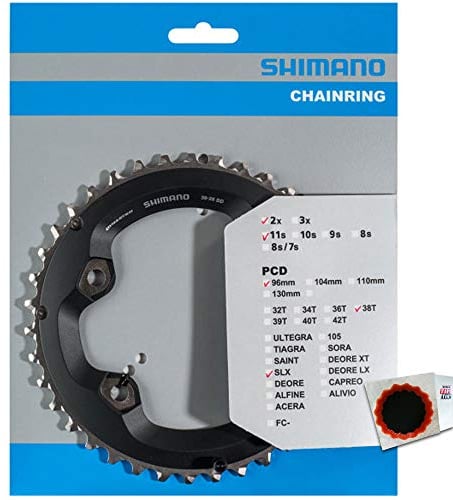SHIMANO Kettenblätter SLX FC-M7000-11 2f. 38Z. 96mm Alu/Glasfaser Kunststoff sz