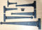Handgeschmiedetes T-Scharnier, T-Scharnier, Bienenwachs, Schmiedeeisen, Penny-Ende, 15,2 cm, Schwarz