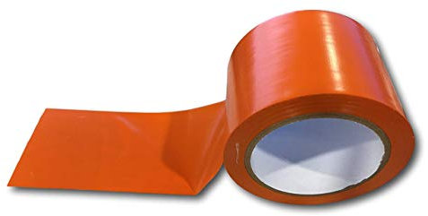 UNIVERS GRAPHIQUE 1 rouleau de masquage PVC orange Format 33 mètres x 75 mm - Ruban adhésif de Chantier, Btp, Bâtiment, Travaux de plâtrage et peinture. Isolant