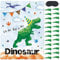 WERNNSAI Pin the Tail on the Dinosaur Party Game - 51×73cm Dinosaur Party Games for Kids Boys with 24 PCs Tails Watercolor Dino Birthday Party Supplies for Wall Home Room Decorations
