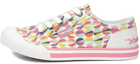 Rocket Dog Women's Jazzin Sneaker, Pink Multi Jixel, 4 UK