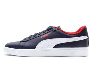 PUMA Unisex Kids' Fashion Shoes SMASH 3.0 L JR Trainers & Sneakers, PUMA NAVY-PUMA WHITE-FOR ALL TIME RED, 37.5
