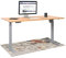 KRIEG HighDesk SMART Höhenverstellbarer Schreibtisch 160 x 80 cm I Silber + Buche - Elektrischer Sitz- & Stehtisch mit Tischplatte - Stehschreibtisch Elektrisch Höhenverstellbar