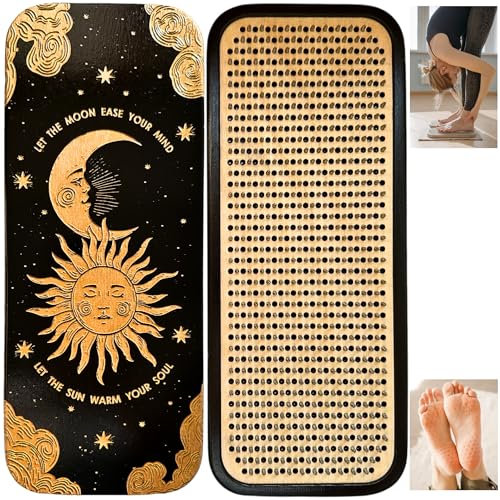 Tengry Sadhu Board für Yoga Praxis Meditation, Handgemachte Holznägel Board zum Stehen auf Füßen, 8 mm, Sadhu Eco Holzbrett mit Aluminiumnägeln, Entspannungsbrett für Akupunkturmassage