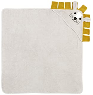 Kindsgut Kapuzenhandtuch Löwe aus 100% zertifizierter Baumwolle, kuschelig weich für Babys und Kleinkinder, ideal für zuhause oder unterwegs, 100x100 cm
