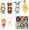 LUFEIS Mini Reborn Puppen, 6 Stück 3,5 Zoll Puppe und Kleidung Set, Mini Schlafende Wiedergeburt Puppen, New Born Baby Puppe, für Kinder ab 3 Jahren, Silikon-Baby-Puppen
