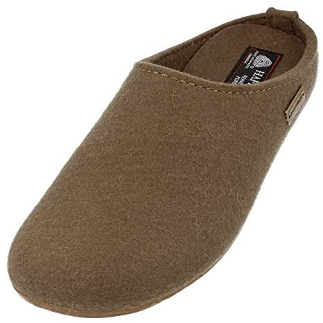 HAFLINGER Everest Fundus Filzpantoffeln im schlichten Design Erde, Gr. 43