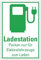 Aufkleber Grundstück Symbol „Ladestation Parken nur für Elektrofahrzeuge“ Hinweis Lademöglichkeit Folie selbstklebend | Größen wählbar Made in Germany, Größe: 40x60cm