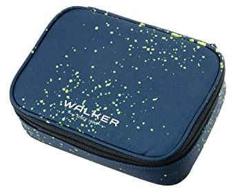 Walker 49114-373 - Schlamperbox Big Neon Splash, Federmappe mit großem Hauptfach, doppelseitiger Trennwand mit 26 Stiftfächern, Stundenplan-Steckfach, Zippfach und stabilem Reißverschluss