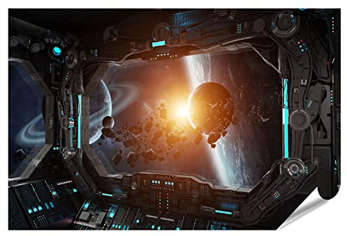 islandburner XXL Bild Poster Raumschiff Grunge Innenansicht Exoplanet Raumschiff Grunge Innenansicht Exoplane Premium Bilder Fotodruck IAHO-PKL
