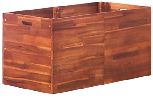 Hochbeet Garten Schrank, Blumfeldt Hochbeet Garten-Hochbeet Akazienholz 100x50x50 cm für Garten/Terrasse/Balkon