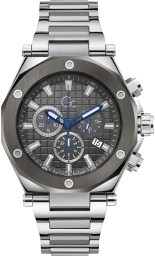 GC Legacy Mens Analogue Quartz Watch with Stainless Steel Bracelet Z18002G5MF