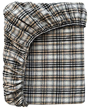 Bettlaken mit Gummizug Kariert Spannbettlaken Boxspringbett Spannbetttuch for Mädchen Jungen Teenager Erwachsene 100% Gewaschene Baumwolle (Color : K, Size : 90x200+20cm)