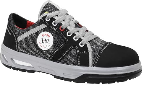 ELTEN Sicherheitsschuhe Sensation XX10 Low ESD S3S, Damen und Herren, Leder/Textil, Stahlkappe, leicht, sportlich 46, Schwarz