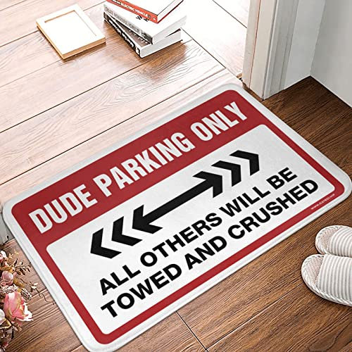 Außendekoration für Veranda Frühling Dude Parkplatz nur Teppich Eingangsmatte Indoor Outdoor Teppich Fußmatte (Größe: 65 x 90 cm)