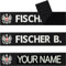 Namensschilder für Kleidung Österreich Adler Klett Patch personalisiert | Patch Klett Militär Aufnäher Namensschild Klett Militär Rucksack Patches mit Klett | 125x25mm