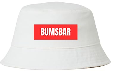 BUMSBAR Hut Saufen Mallorca Fischerhut Lustiger Hut Bucket Hat Alkohol Feiern Party Goldstrand Junggesellen-Abschied Anglerhut Sommerhut Bier (Rot)