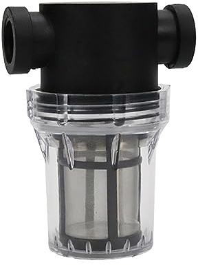 Pipeline Filter,Wasserpumpenfilter mit Edelstahlsieb,Inline-Maschensieb Vorfilter Wasserfilter für Gartenbewässerung,Gartenschlauchfilter für Hochdruckreiniger Zulaufwasser und Sedimente (1 80 Mesh)
