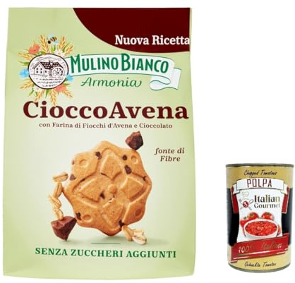 Italian Gourmet Biscotti Cioccoavena Hafer-Schoko-Kekse knusprig, 6 x 270g