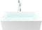 Baignoire Îlot Rectangle Acrylique Blanche Cannelée 169 x 80 cm Design Moderne Gocta