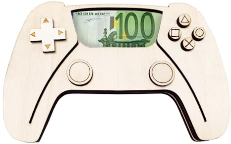 qingmeng Geburtstag Geldgeschenk Holz, Gamer Geschenk, Zocker Geschenk, Gaming Zimmer Spiel Deko für Jungen Mädchen, Coole Playstation Geschenke für Kindergeburtstag Männer Jungs Freunde Familie Party