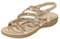 Extra Wide Fit Sandals For Women Croc Flip Flops Women Slip On Wedges Sandals Casual Bling Rhinestone Strap Sandals Open Toe Slide Sandals Beach Shoes Extra Wide Fit Sandals For Women Croc (Gold, 5)