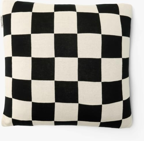 Marc O' Polo Zierkissen Rykki Cushion Farbe Black Größe 50x50 Schachbrettmuster
