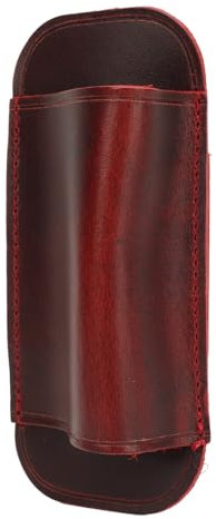 Knife Sheath Leather Belt Crazy Horse Leather Knife Sheath, Crafted Horizontal Knife Belt Holder (Burgundy)
