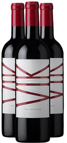 Chili Central Valley tinto 2019 - Vik - Chile - Variedades de uva Cabernet Sauvignon,Cabernet Franc - 3x75cl