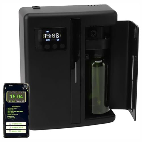 QYOEGSQ Bluetooth Scent Air Machine,160ml Smart Atomizing Essential Oil Diffuser, Professional Waterless Essential Oil Diffuser,Essential Oil Automatic Aroma Diffuser(Black)