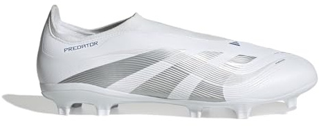 adidas Unisex Predator League Laceless FG/MG Fußballschuh Cloud White/Silver Metallic/Bright Royal 42