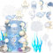 JeVenis 29 PCS unter dem Meer Kuchen Toppers Ozean Tier Cupcake Toppers unter dem Meer Party Dekorationen Ozean Meer Thema Babydusche Geburtstag Party Kuchen Dekorationen