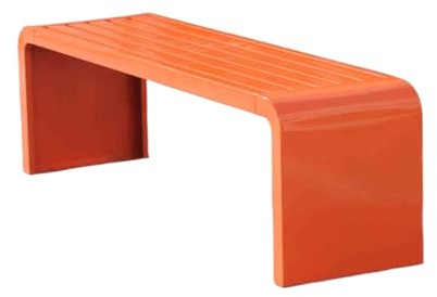 Gartenbank Wetterfest Verzinktes Rohr Einteiliges Schweißen Sitzbank Outdoor Mehrfarben Parkbank Pflegeleicht für Garten Park Hof Veranda Balkon(Orange,100 * 40 * 45cm)