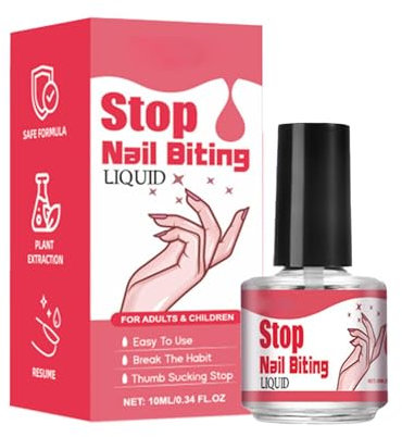 Demsyeq 10ml Stop Biting Your Nails Nail Biting Polish For Kids Nail Polish To Stop Biting Your Nails Kids Prevent Biting With Easy Application Protects Against Finger Bites