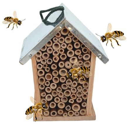 Bestäuberhaus - Bienenhäuser Für Den Garten - Holzbienenlebensraum,Dekorative Nistkasten Für Marienkäfer Spürflinge, Garten Im Freien Hinterhof Balkon Farm