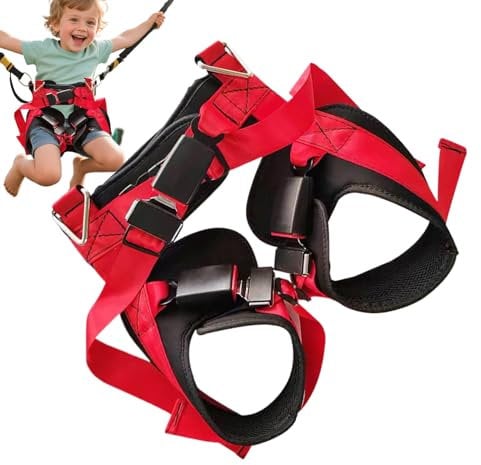 Generico Imbracatura Di Protezione Anticaduta - Cintura Di Protezione Per Trampolino | Sport Estremi Protezione Fibbia Per Tappeto Elastici Adulti E Bambini Arrampicata Ciclismo Corsa