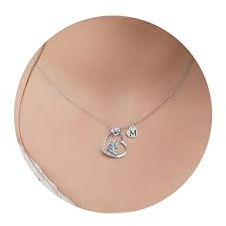 LIHELEI Einhorn Kette für Mädchen, S925 Halskette Einhorn mit Buchstaben, Bunte CZ Herz Halskette Geschenke für Mädchen, Schmuck Geburtstagsgeschenk für Tochter